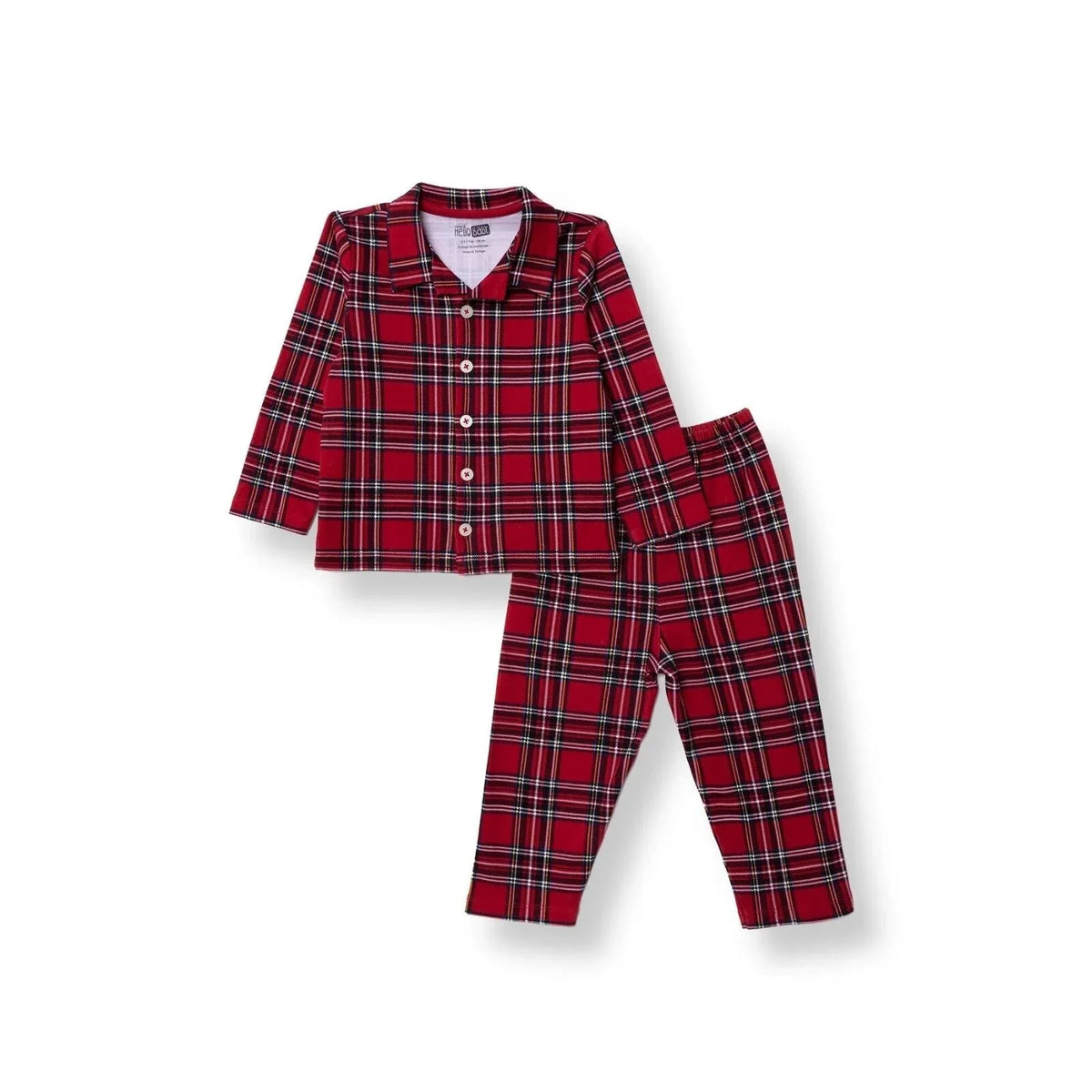 HelloBaby Festive Print Peter Pan Collar Baby Pyjama Set (3-6 Months to 4 Years)