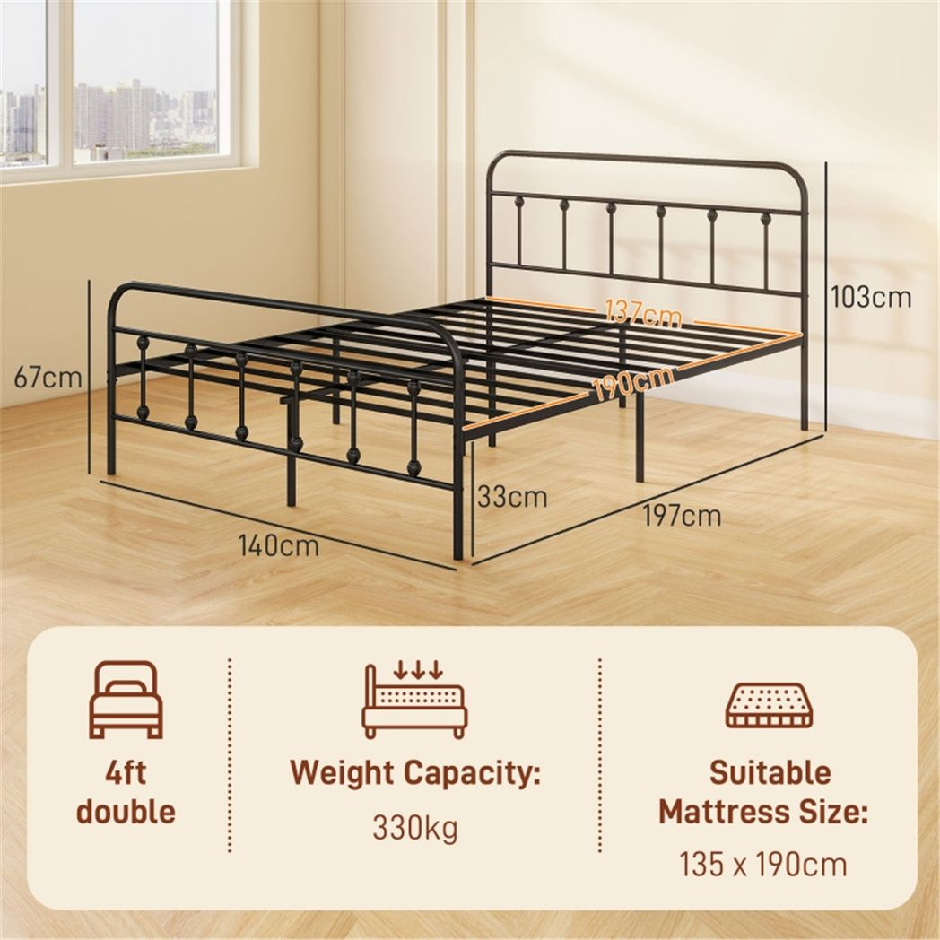 140cm Metal Bed Frame