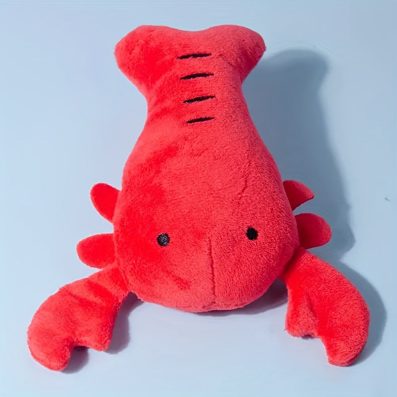 Squeaky Lobster Stuffed Toy For Dog Interactive Bite Resistant Toy For Small And Medium Dogs Crab Lobster