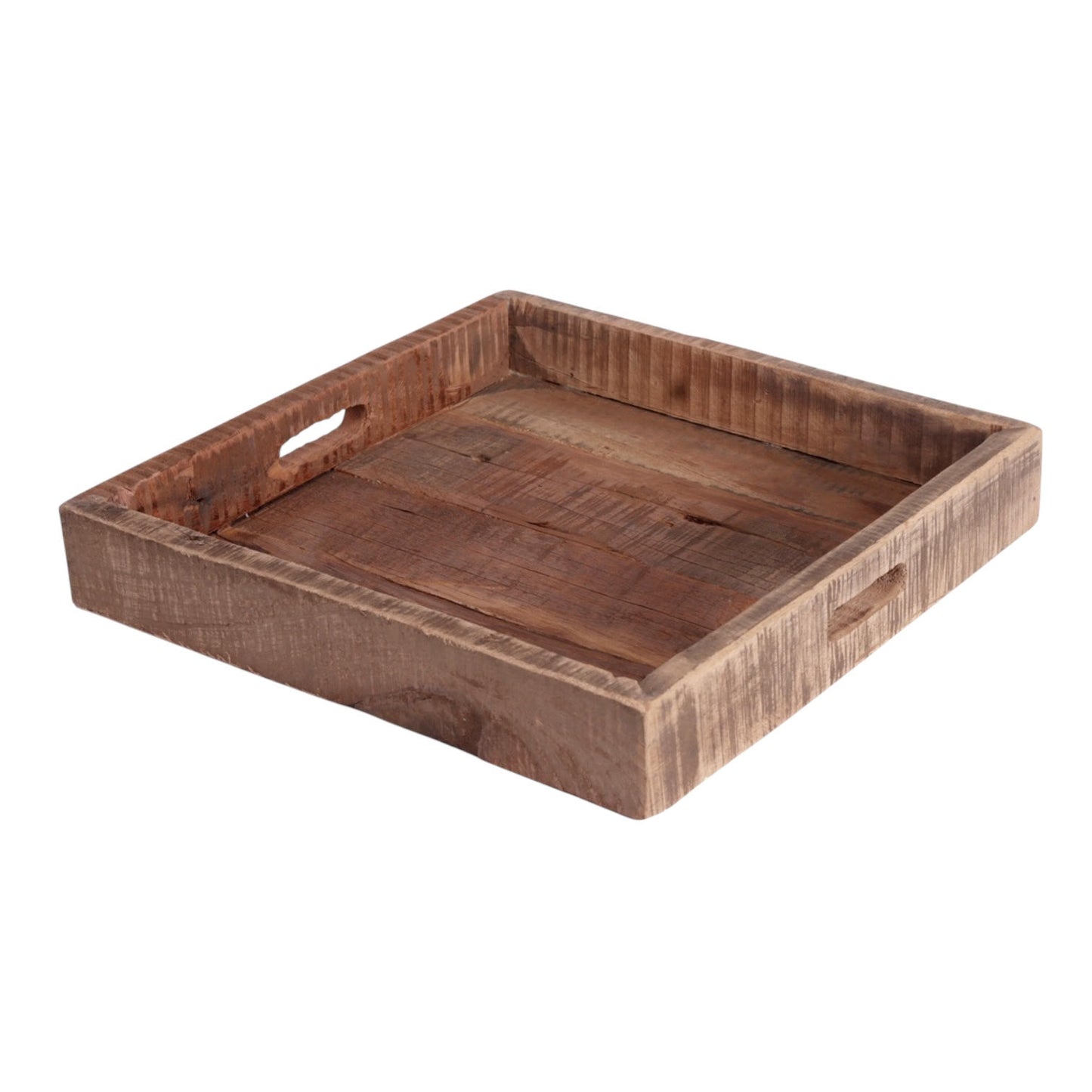 50CM RECLAIMED SQUARE WOODEN TRAY