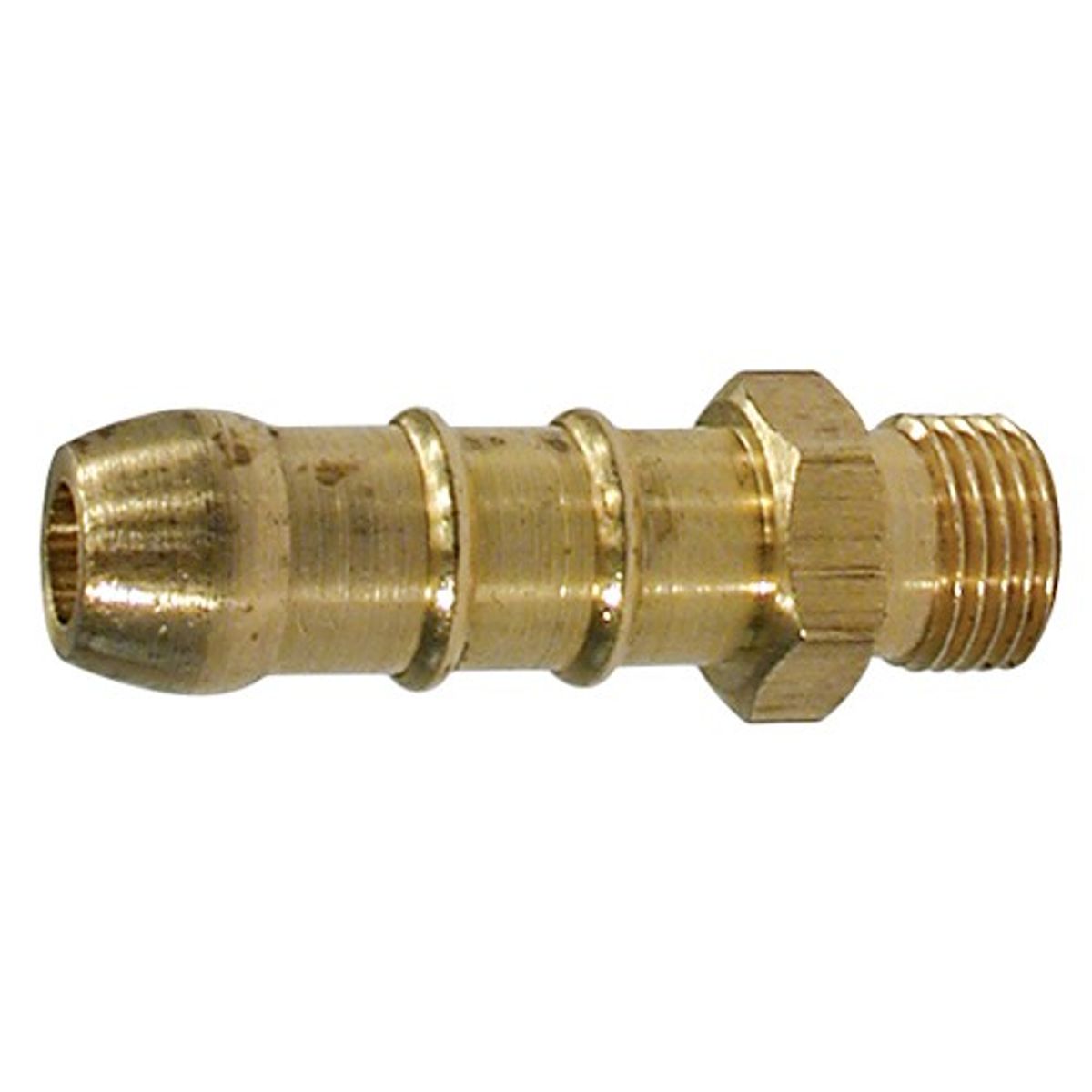 AG Brass Straight Hose Tail (3/8" BSPP Male to 10mm Hose) 1-16273