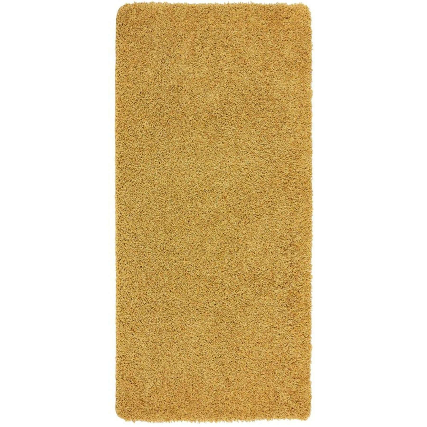 Washable Ochre Shaggy Rug