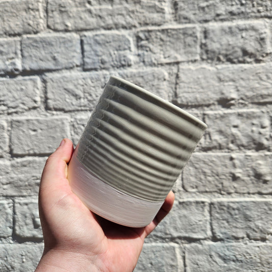 Ribbed Ceramic Pots