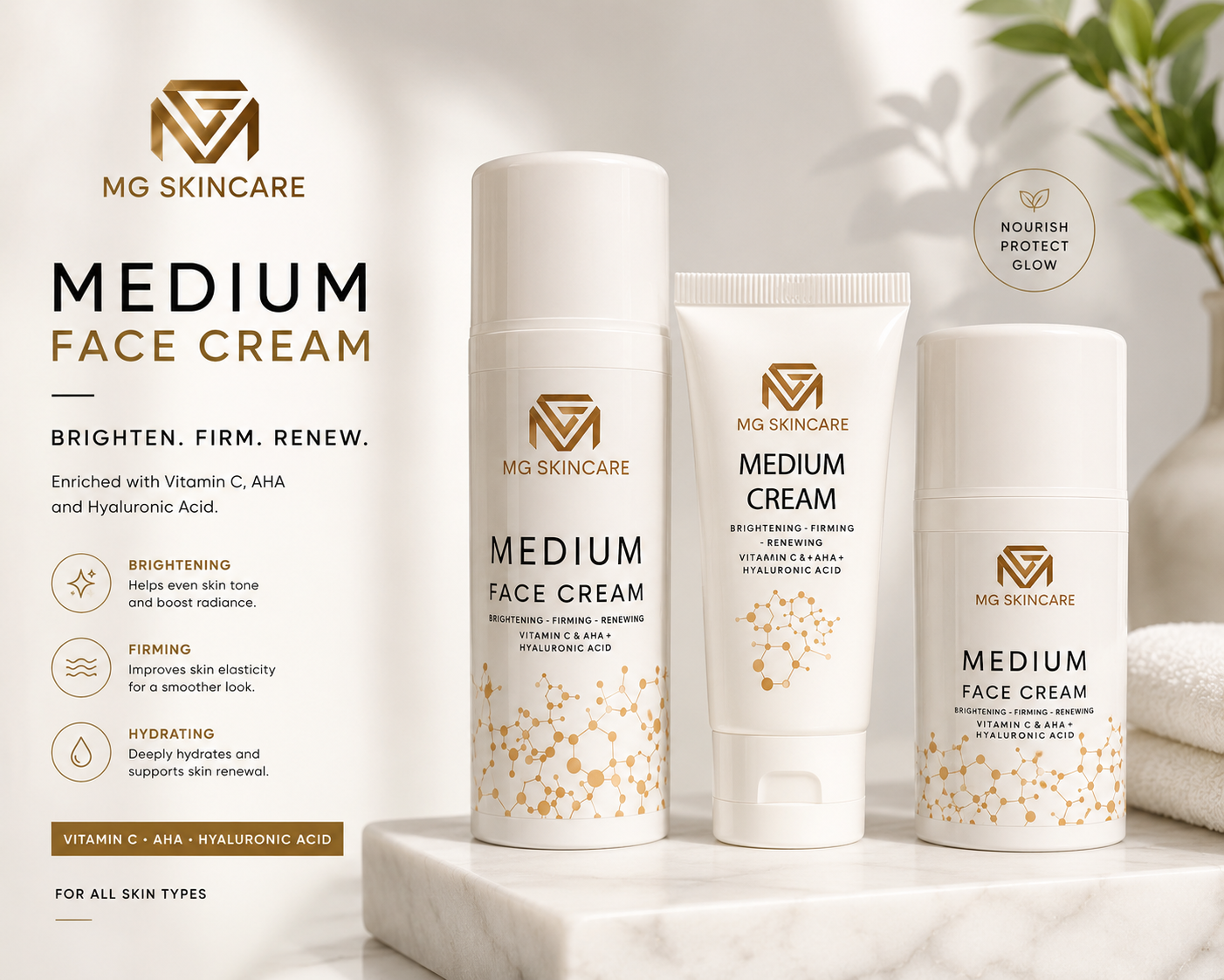 MEDIUM FACE CREAM RETINOL - Advanced Retinol Renewal system.
