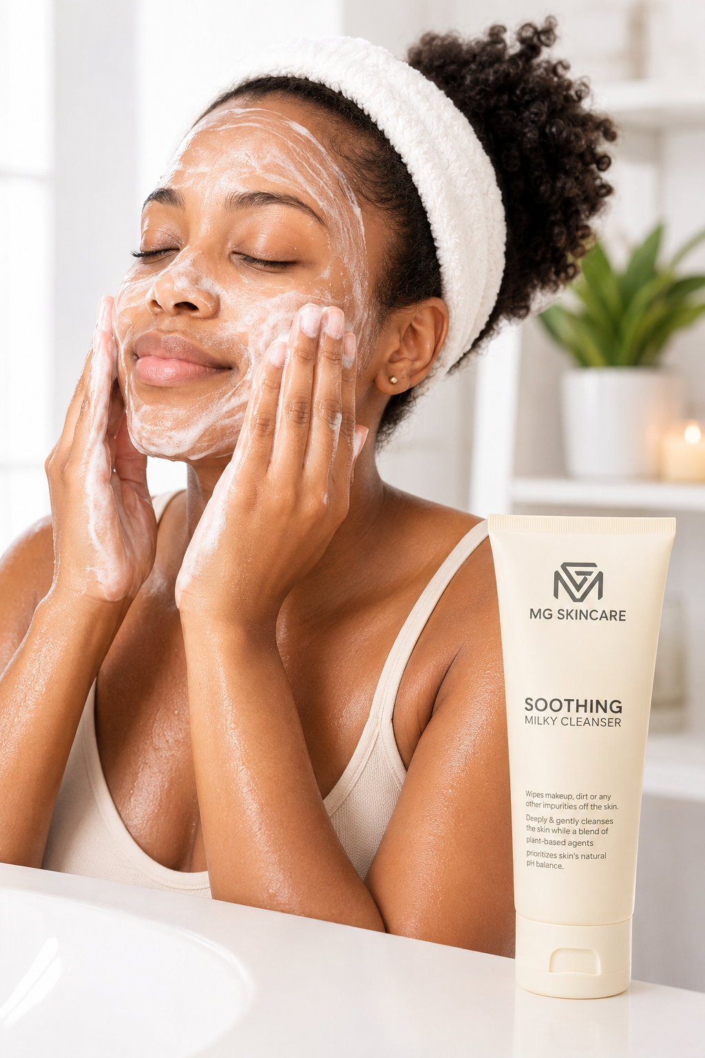 SOOTHING MILKY CLEANSER - FACE & EYES MAKEUP REMOVAL/CLEANSER