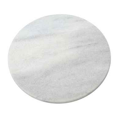 Salerno White Marble Lazy Susan