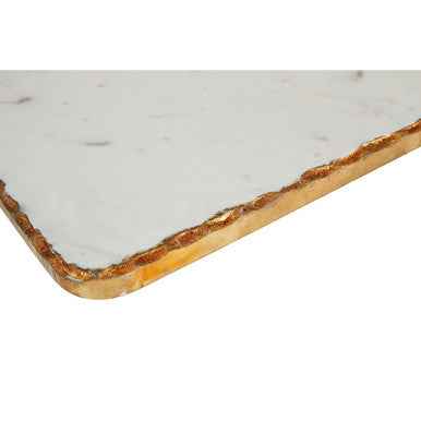Empire White Marble And Gold Foil Serving Paddle Board