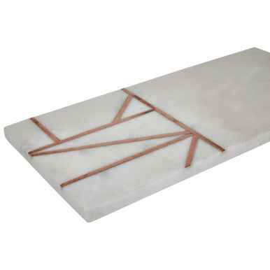 Monzaro White Marble And Copper Inlay Paddle Board