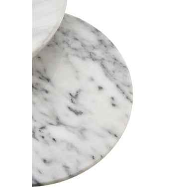 Delphine Set Of 2 White Marble Cake Stands