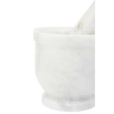 Salerno White Marble Mortar And Pestle Set
