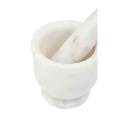 Salerno White Marble Mortar And Pestle Set