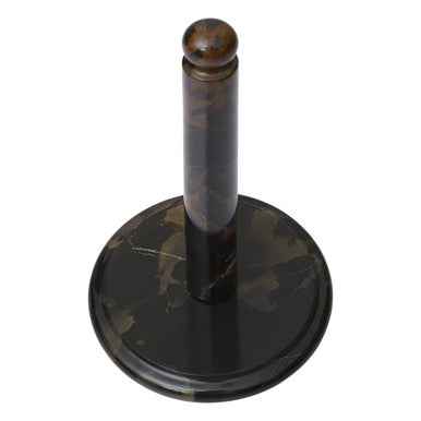 Marmore Black And Gold Marble Kitchen Roll Holder