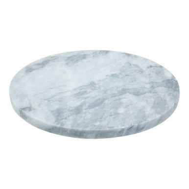 Salerno White Round Chopping and Serving Board in Marble