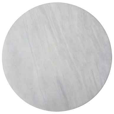Salerno White Round Chopping and Serving Board in Marble