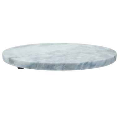 Salerno White Round Chopping and Serving Board in Marble
