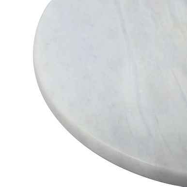 Salerno White Round Chopping and Serving Board in Marble