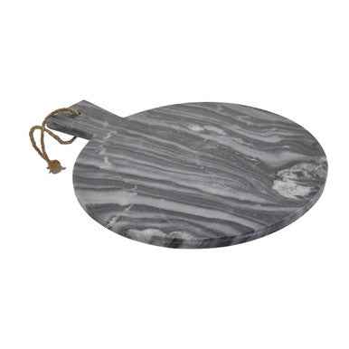 Marmore Grey Marble Round Paddle Serving Board