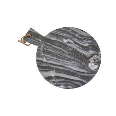 Marmore Grey Marble Round Paddle Serving Board