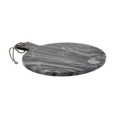 Marmore Grey Marble Round Paddle Serving Board