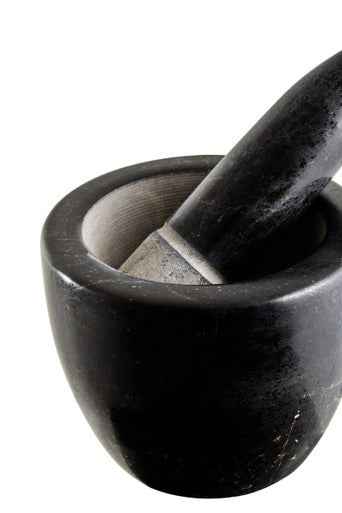 Marmore Black Marble Tapered Mortar And Pestle