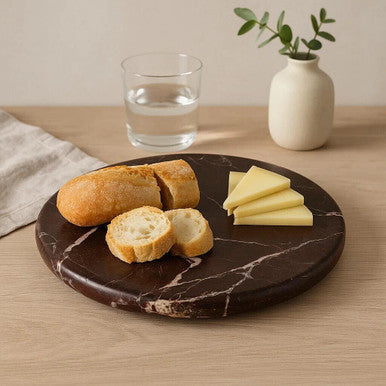 Salmo Red Marble Round Chopping And Serving Board