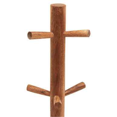 Monzaro Acacia Wood And White Marble Mug Tree