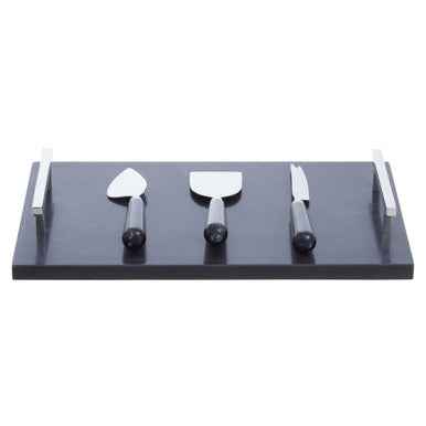 Marina Black Marble Cheese Board And Knife Set