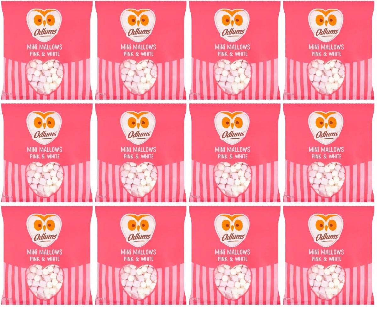 12 x Odlums Mini Mallows Pink & White 125G