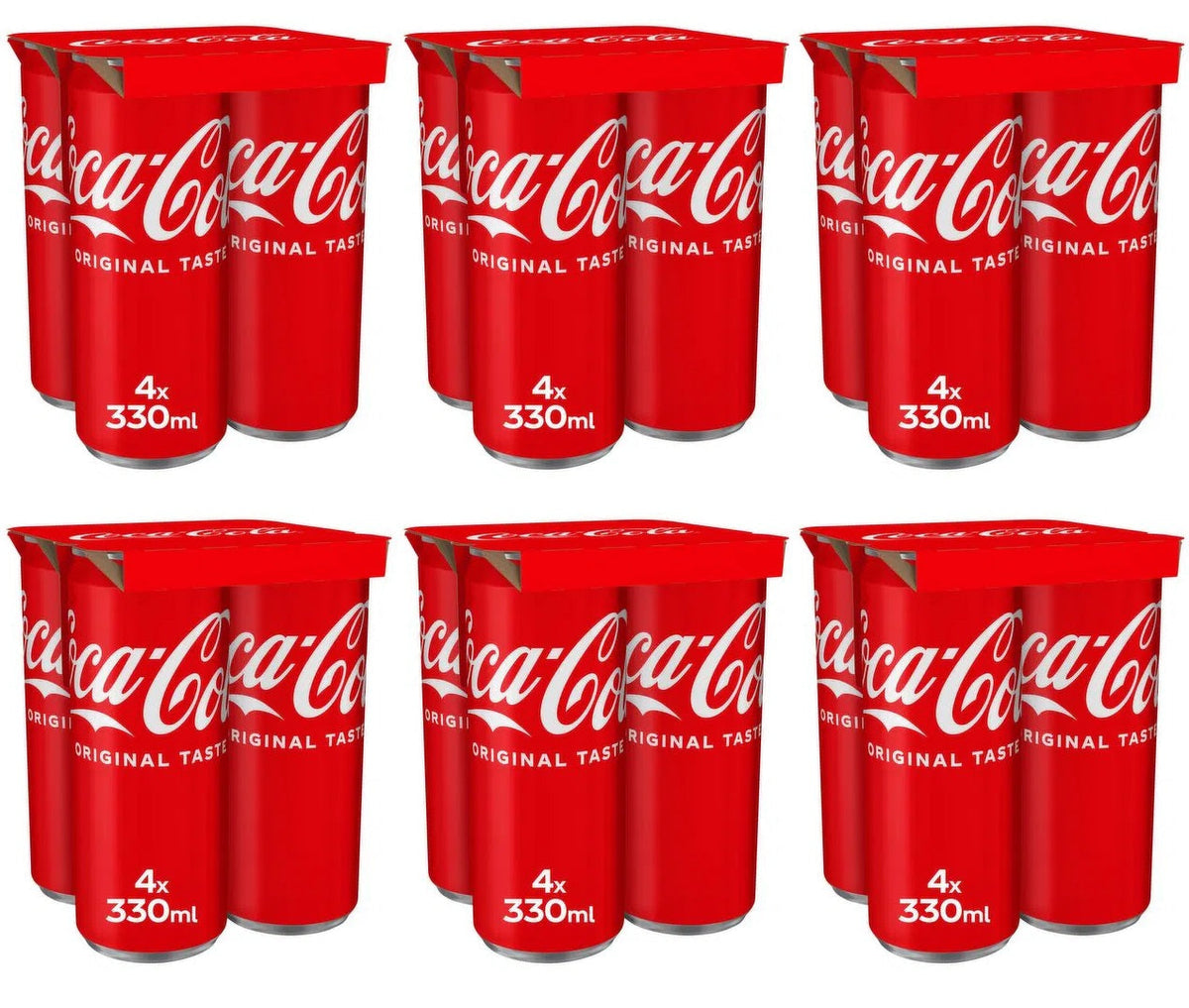 6 x Coca-Cola Original Taste 4 X 330Ml