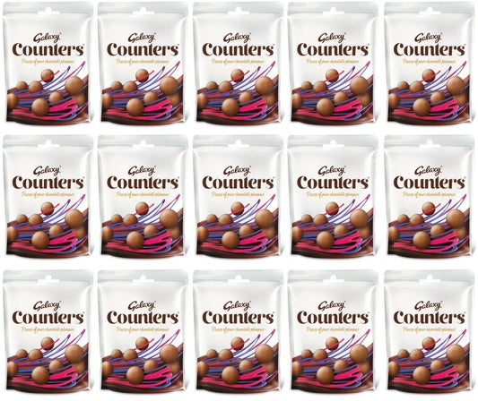 15 x Galaxy Counters Milk Chocolate Buttons Pouch Bag 112G