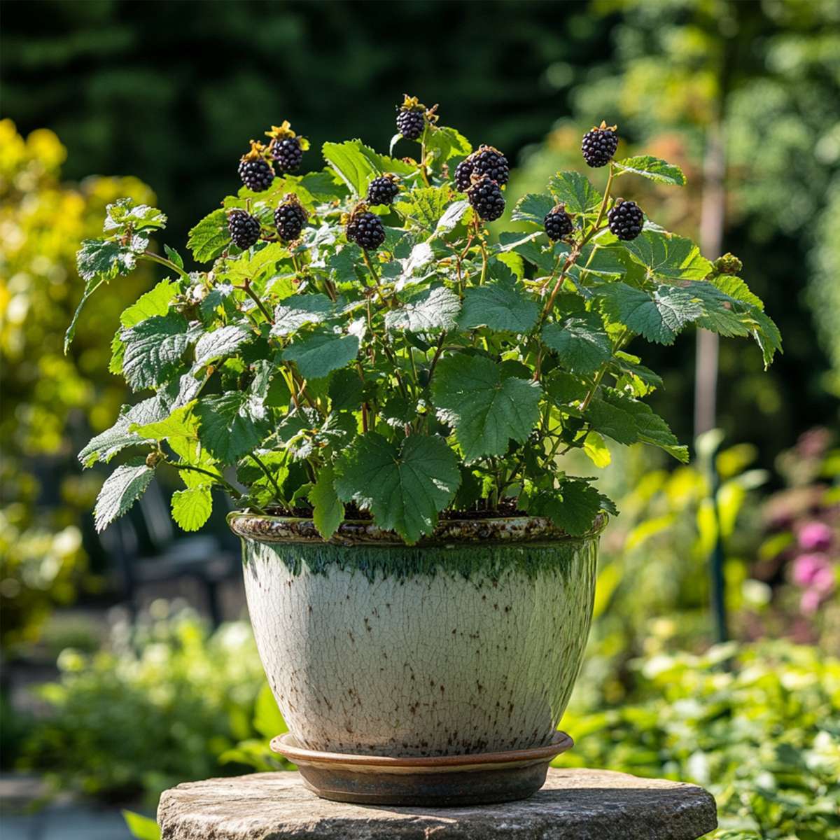 Blackberry plant - 2 pcs. - Rubus fruticosus 'Thornfree' - H50-60cm - ⌀15cm