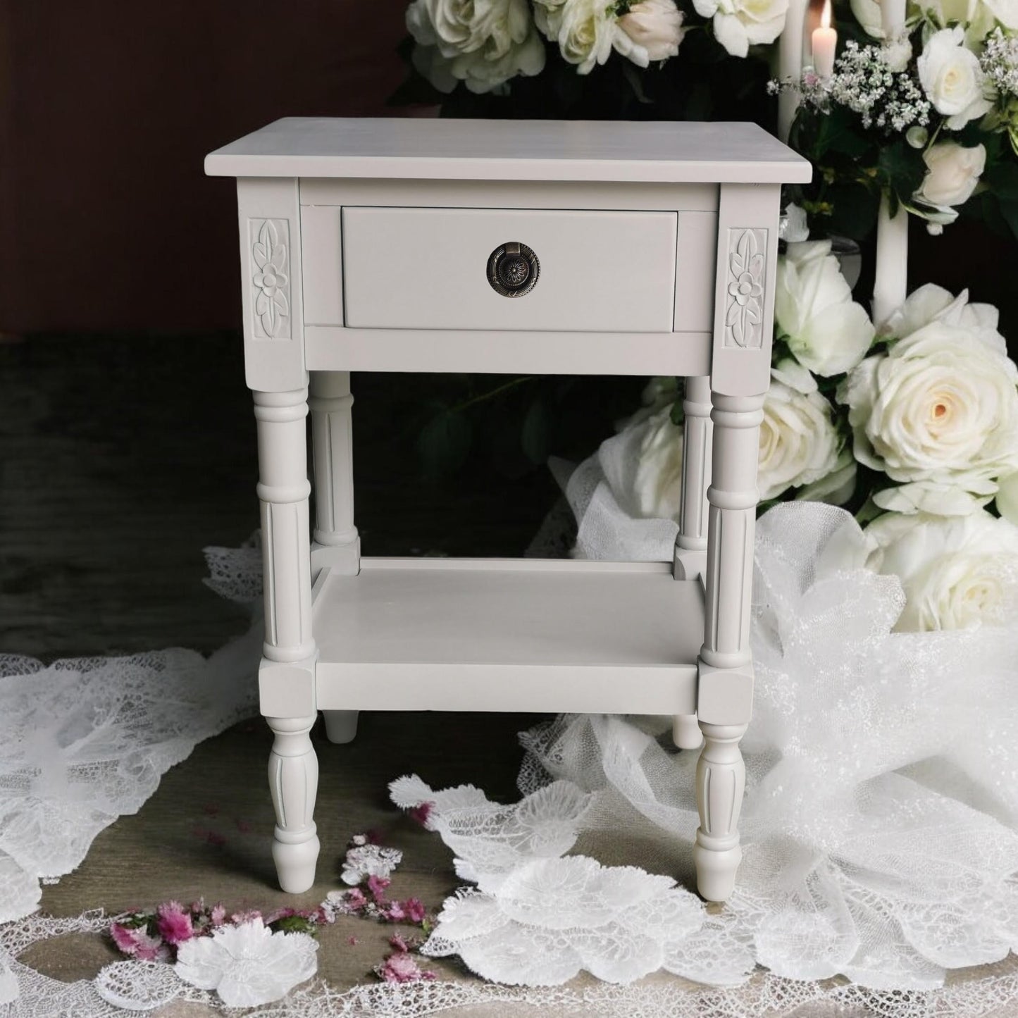 65CM 1 DRAWER SIDE TABLE