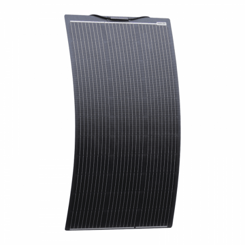 100W BLACK SEMI-FLEXIBLE FIBREGLASS SOLAR PANEL WITH DURABLE ETFE COATING