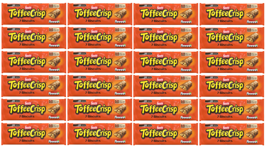 24 x Toffee Crisp Milk Choc Biscuit Bar 7 Pack - 130.9GM