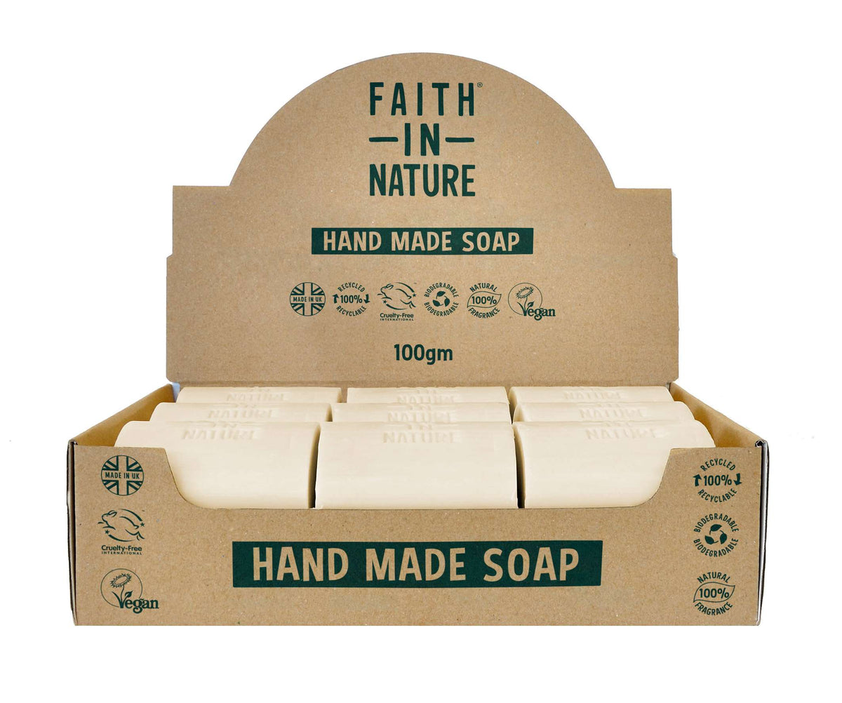 18 x Faith In Nature Coconut Soap Unpackaged - 100g