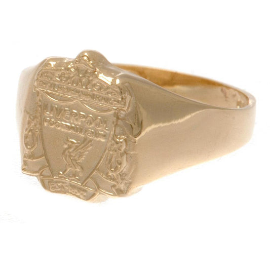 Liverpool FC 9ct Gold Crest Ring - Medium Size