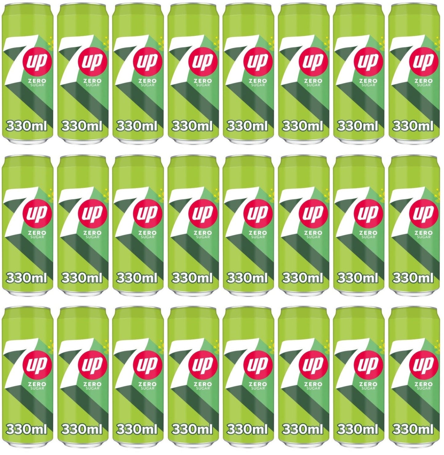 24 x 7Up Zero Sugar Can 330Ml