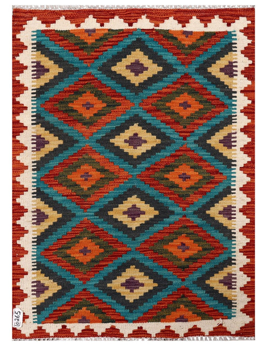 Maimana Afghanistan Kilim Rug - 105 x 76 cm