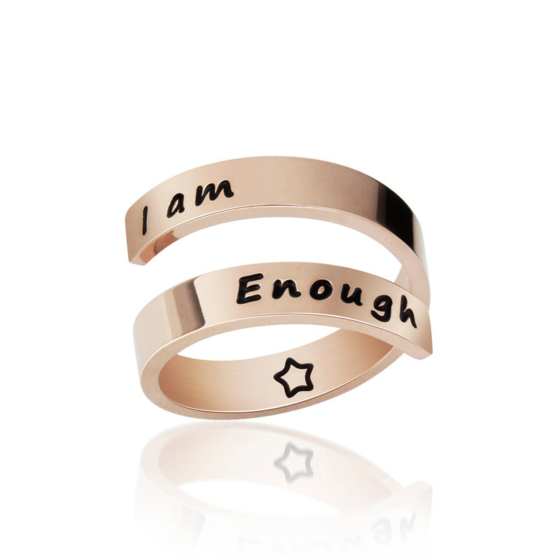 Double opening titanium steel ring