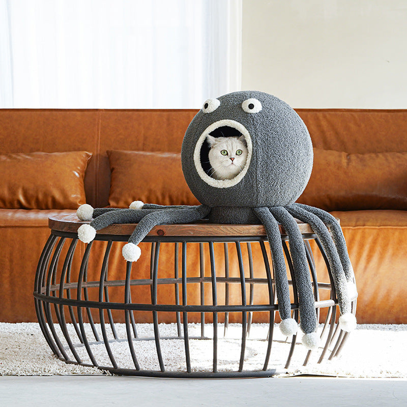 Pet Deep Sleep Cartoon Plush Nest