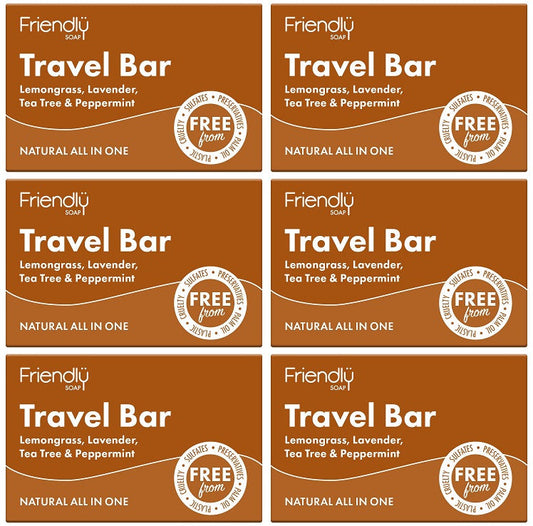 6 x Friendly Soap Travel Bar - 95g