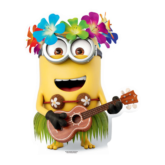 SC1042 Hawaiian Guitar Dave Minion Cardboard Cut Out Height 81cm