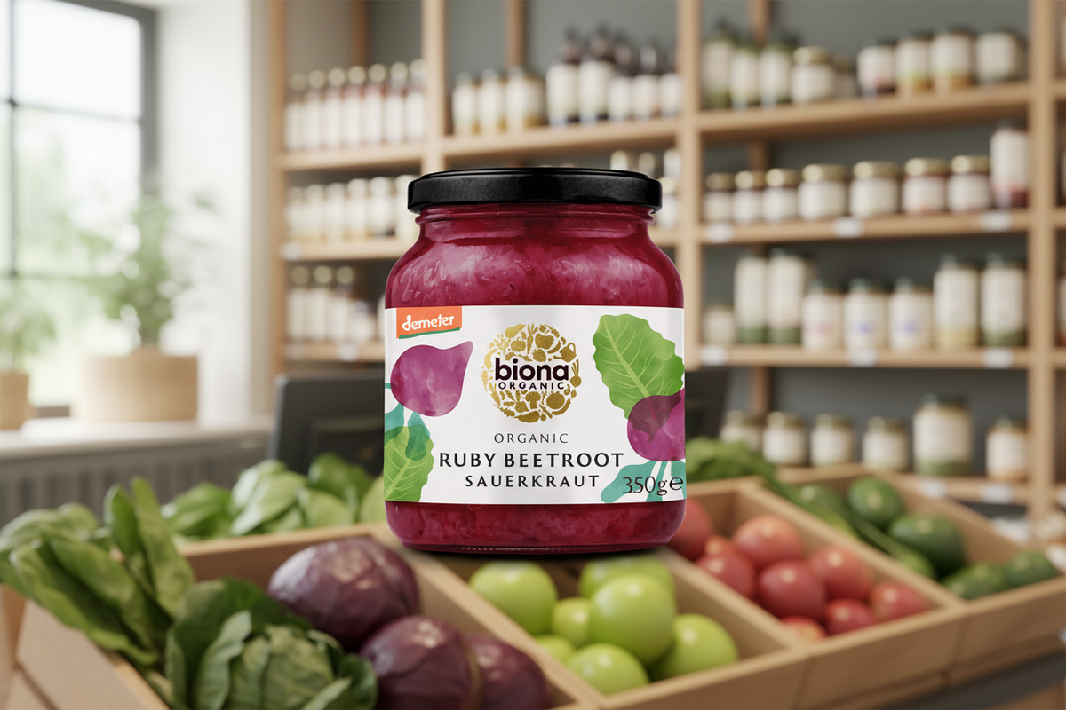 Biona Organic Demeter Sauerkraut Ruby Beetroot - 350g
