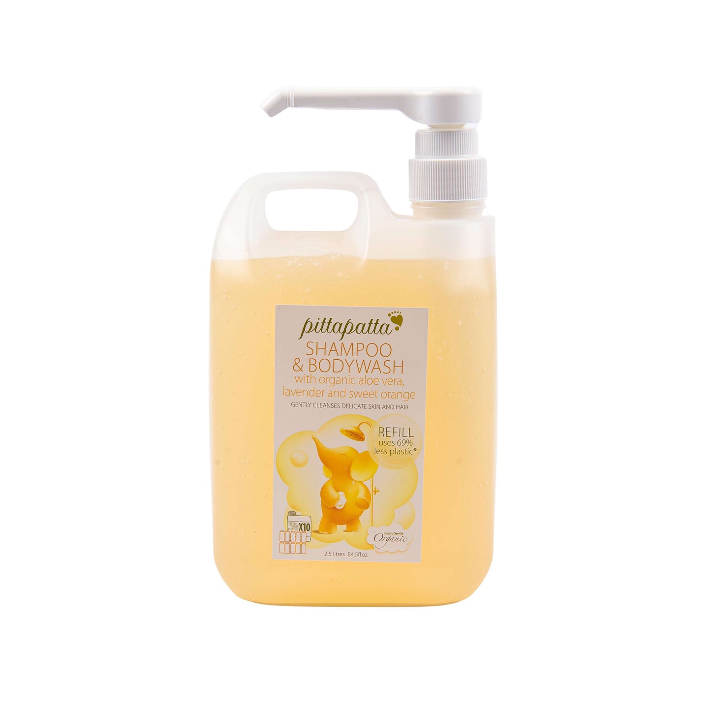 Pitta Patta Organic Shampoo & Bodywash refill - 2.5ltr