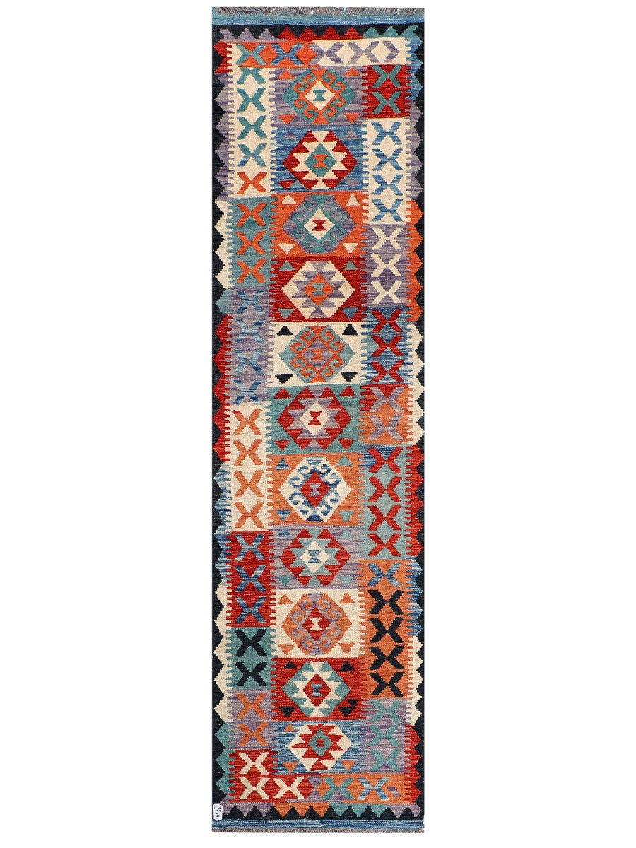 Maimana Afghanistan Kilim Runner - 298 x 78 cm