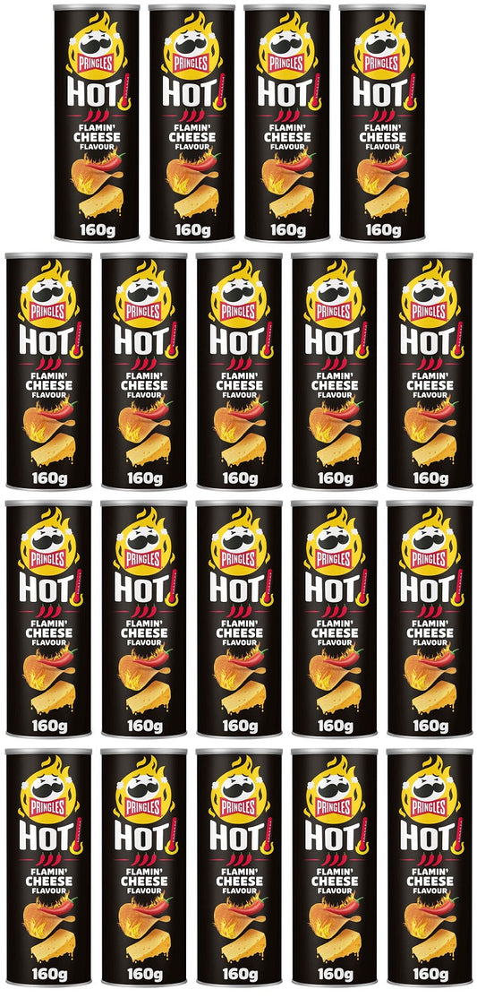 19 x Pringles Hot Flamin  Cheese Flavour 160G