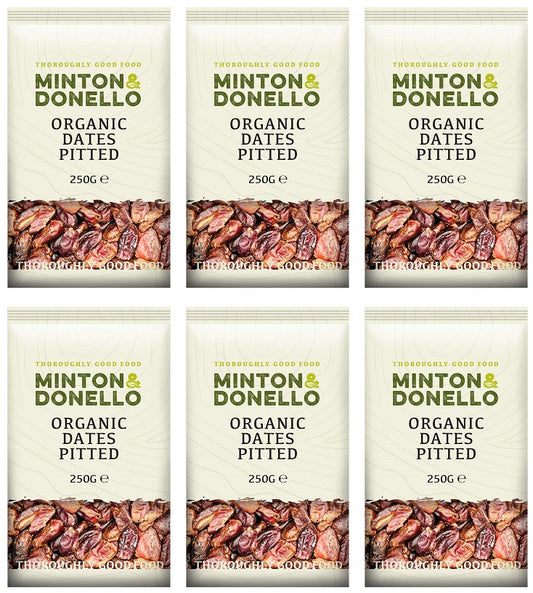 6 x Minton & Donello Organic Dates Pitted - 250g