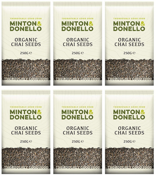 6 x Minton & Donello Org Chia Seeds - 250g