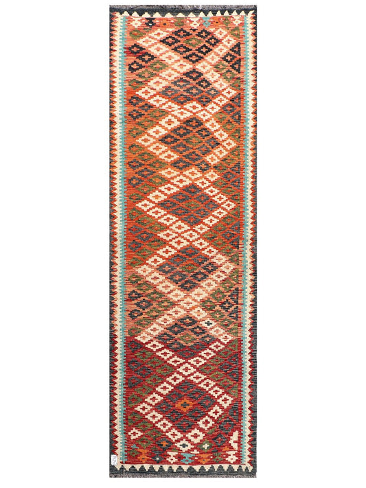 Maimana Afghanistan Kilim Runner - 296 x 94 cm