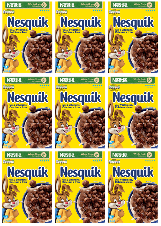 9 x Nestle Nesquik Cereal - 375GR